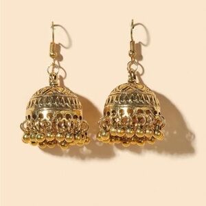 Gold Jhumka Earrings